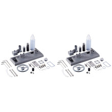 2X Stirling Engine Model Assembled DIY Power Generation LED Light Steam Heat Education Model Scientific Experiment Toy