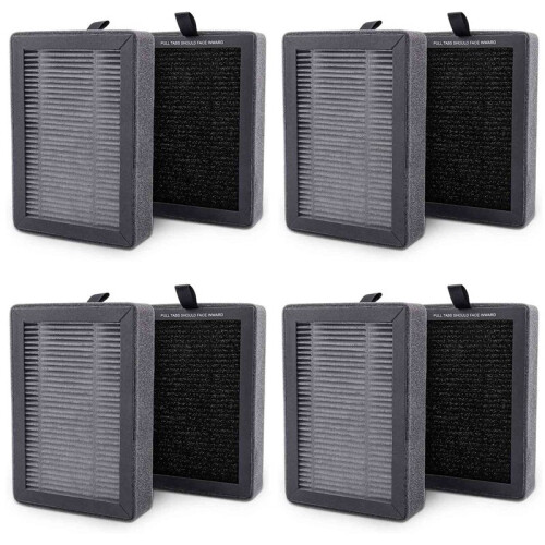 -H128 Replacement Filter Compatible for LEVOIT -H128 Air Purifier, -H128 H13 True HEPA Replacement Filter 8 Pack 1