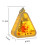 Christmas Triangle Lantern with LED Lights White Santa 2