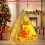 Christmas Triangle Lantern with LED Lights White Santa 7