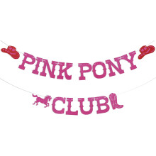 Pink Pony Club Banner Western Cowgirl Party Decor 1 Pack