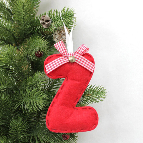 Christmas Tree Pendant Decoration 4.7 Inch Red