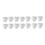 Heart Shape Foam Model White 14 Pieces 8