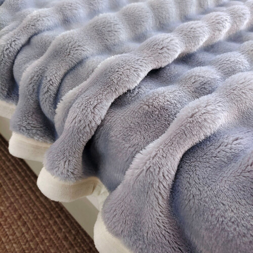 Flannel Blanket for Bed Office Use Mauve 150x200cm 2