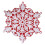 Christmas Snowflake Embroidered Round Placemat 15.75 inch 1