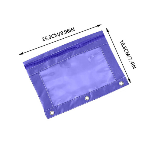 AuroraX Pencil Bag with Zipper Purple Clear Document Folder 2