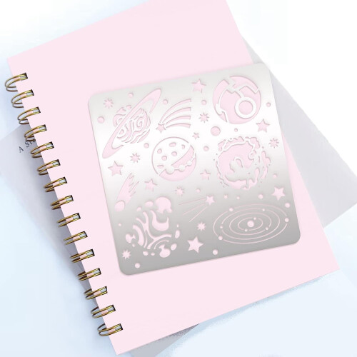 Planet Pattern Metal Stencil Stainless Steel 6.14 Inch 2