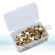 Round Paper Fasteners Gold Metal 200 Pcs