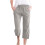 SYMOID Women's Linen Blend Capris with Pockets Gray 5XL 1