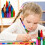 Rainbow Crayons Set Stackable Buildable 6-Piece 9.3 inch 4