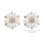 Silver-Plated Flatback Rhinestone Buttons 10 pcs 3