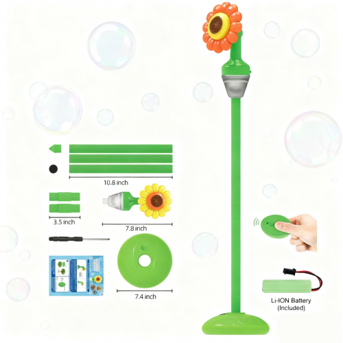 Sunflower RC Bubble Machine with Lights Orange Adjustable