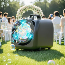 Automatic Bubble Machine Portable Stage Blower with Lights