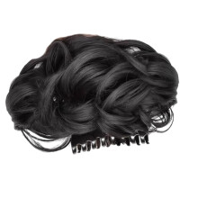 Curly Bun Clip Heat-Resistant Synthetic Hair Accessory for