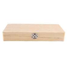 6X Aufbewahrungsbox für Objektträger Aus Holz, Fasst 50 Objektträger, Objektträgerbox für Mikroskope