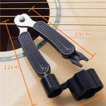 2X Gitarrensaitenkurbelschneider und Stegstiftabzieher 3 in 1-Gitarrenwerkzeug zum Reparieren Von Neusaiten