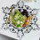 Christmas Snowflake Embroidered Round Placemat 15.75 inch 6