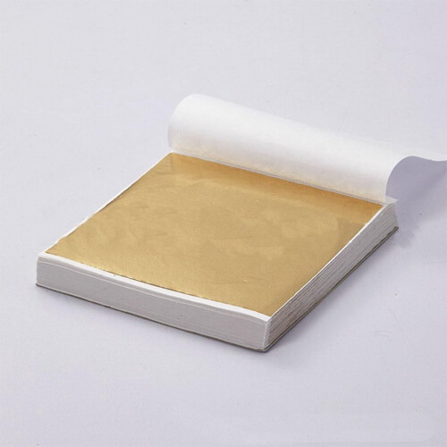 Gold Leaf Foil Sheets 24K Pure 100 PCS