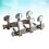 Mini Square Classical Guitar Tuning Pegs 3+3 Silver GC301D 4