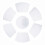 PVC Wedge Placemats Non-Slip 7 pcs White 2