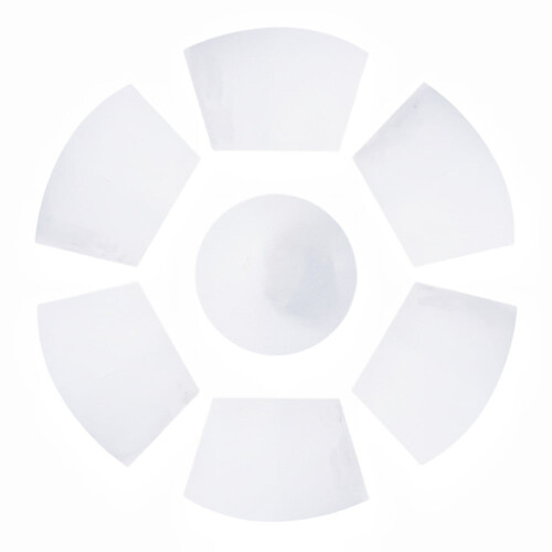 PVC Wedge Placemats Non-Slip 7 pcs White 1