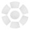 PVC Wedge Placemats Non-Slip 7 pcs White 6