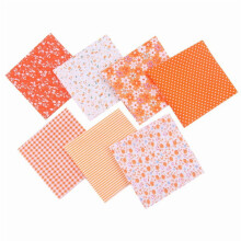 Cotton Fabric Squares Floral Print 50x50cm 7-Pack