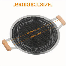 316 Stainless Steel BBQ Fry Pan Heavy-Duty Non-Stick