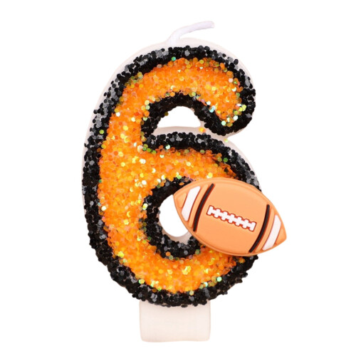 Birthday Number Candles Glitter Cake Topper 6 Pack