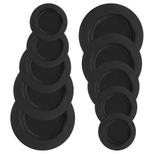 Rubber Bank Stoppers Black Replacement Covers 10 pcs