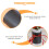 Black Cylindrical Flower Arrangement Boxes 4 pcs 3.1 x 2.4 2