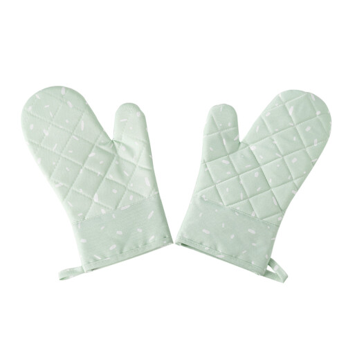 Heat Resistant Oven Mitts Thick Non-slip Silicone Light 2