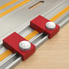Woodworking Limiter for Track Saw Rails, with Center Indicator and Adjustment Wrench Woodworking Planer Guide Rail Stop