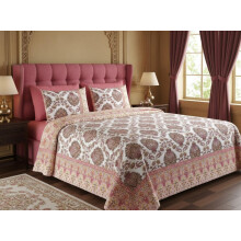 Linen & Loom 100% Pure Cotton Super King Size (90x108) Paisley Floral Printed Double Bedsheet with 2 Pillow Covers | Premium Designer Bedroom Bedding