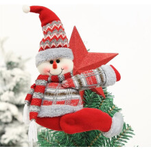 Snowman Tree Topper Plush Hugger with Velcro 1 pc