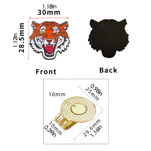 Magnetic Golf Ball Marker Tiger Design 1 Piece 1
