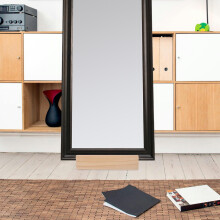 Wooden Standing Full-Length Mirror Stand with Height