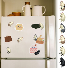 3D Cat Refrigerator Magnets Set of 6