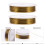 Galvanized Iron Wire Golden Thin 2 Rolls 2.59x2.59x0.63 in 8