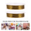 Galvanized Iron Wire Golden Thin 2 Rolls 2.59x2.59x0.63 in 7