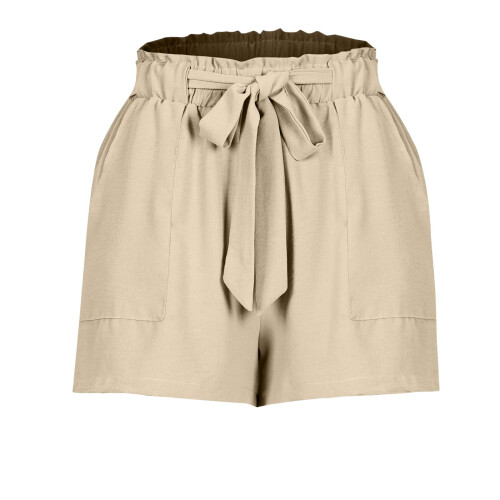 Women's Polyester Summer Shorts High Waist Elastic 2