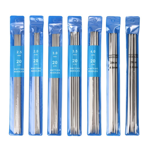 ACDANC Double-Pointed Stainless Steel Knitting Needles 7 1