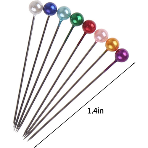 Sewing Pins Pearlized Ball Head 250 Pcs 1.5 Inch 2