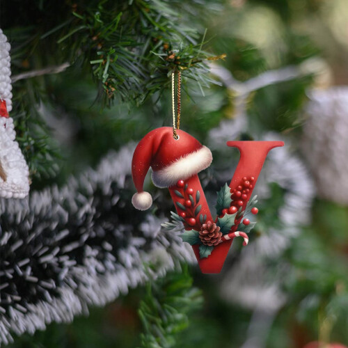 Christmas Tree Ornaments Acrylic Red 3.1 Inch