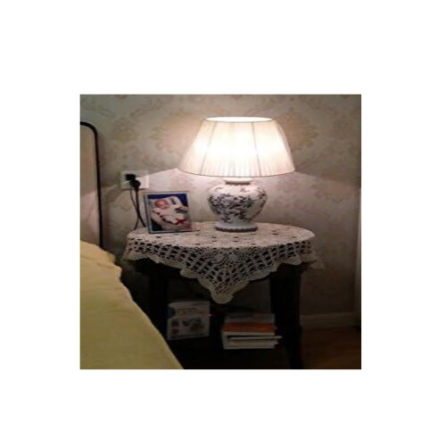 Handmade Crochet Cotton Lace Tablecloth Square 2