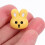 Rabbit-Shaped Resin Buttons Yellow 12 pcs 5