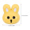Rabbit-Shaped Resin Buttons Yellow 12 pcs 2