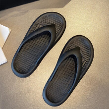 Black Sandals Flip Flops Water-Friendly Non-Slip