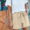 Women's Polyester Summer Shorts High Waist Elastic 7