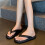 Black Sandals Flip Flops Water-Friendly Non-Slip 7
